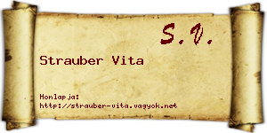 Strauber Vita névjegykártya
